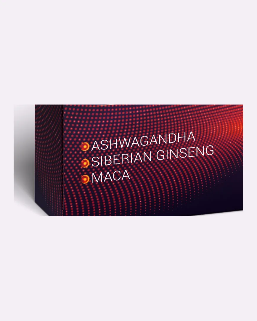 Dominero Packung – Ashwagandha, Taigawurzel und Maca